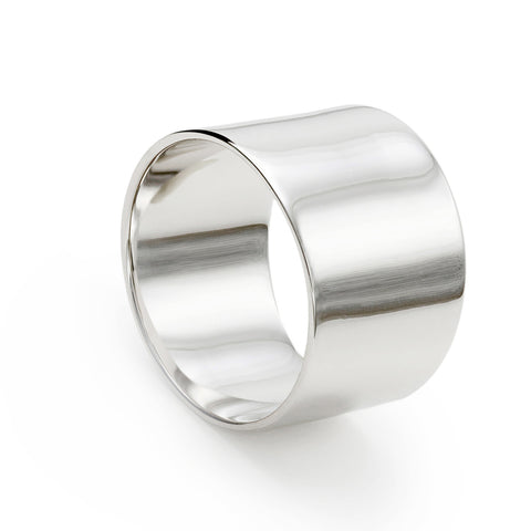 Rings wide Smooth Silver design regular and smooth