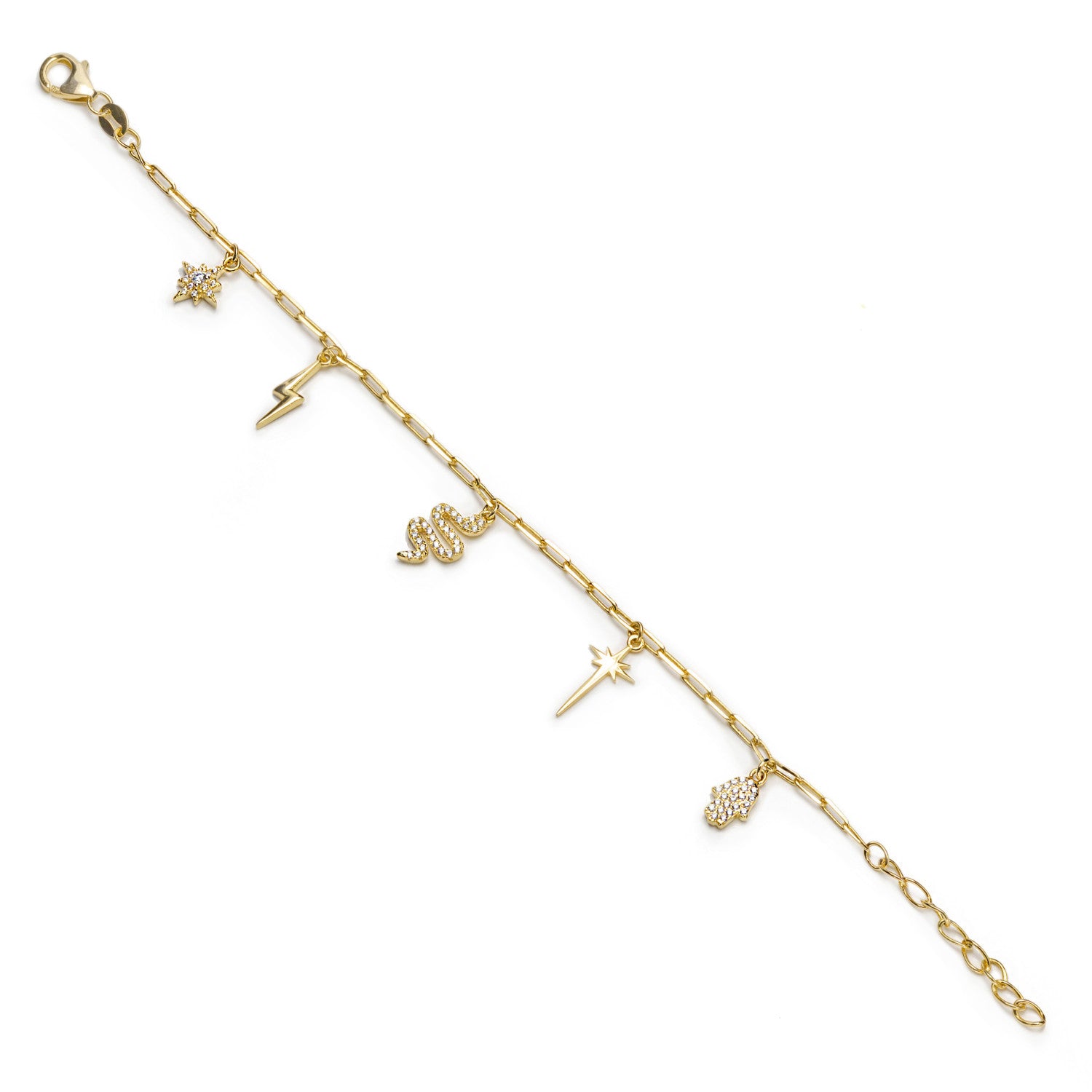 Pulseras con colgantes de plata diseño de multi charm