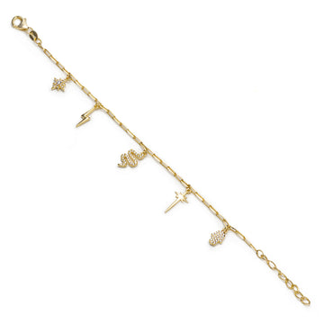 Pulseras con colgantes de plata diseño de multi charm