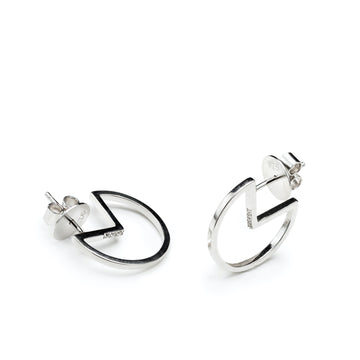 Pendientes originales diseño come-cocos con circonitas
