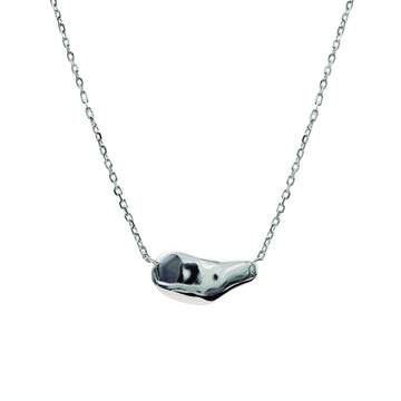 Collares plata originales diseño líquido horizontal