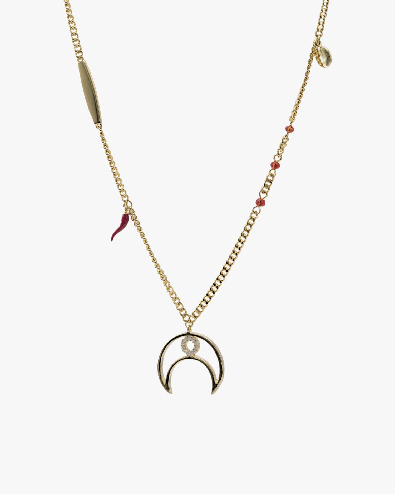 Necklaces with silver-plated pendants and assorted charm designs