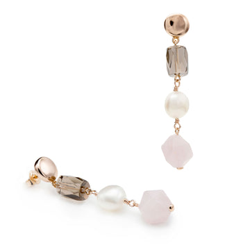 Pendientes de piedra natural diseño de perla colgante