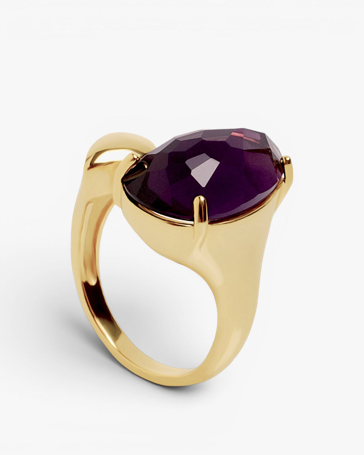 Anillos con piedras diseño de cuarzo adamantino zafiro