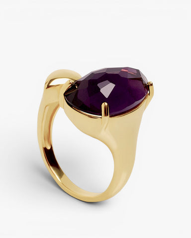 Anillos con piedras diseño de cuarzo adamantino zafiro