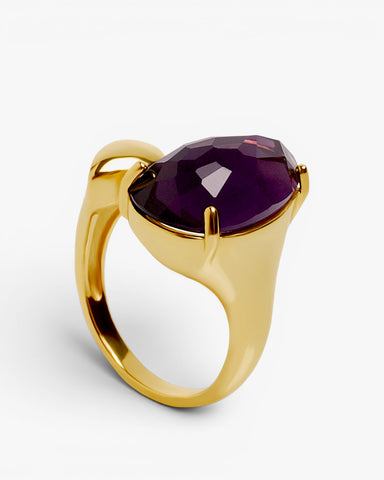 Anillos con piedras diseño de cuarzo adamantino zafiro