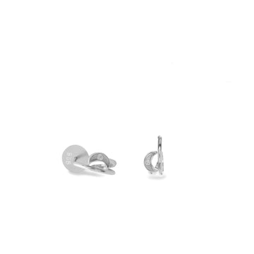 Pendientes aros pequeños diseño espiral con motivo de luna