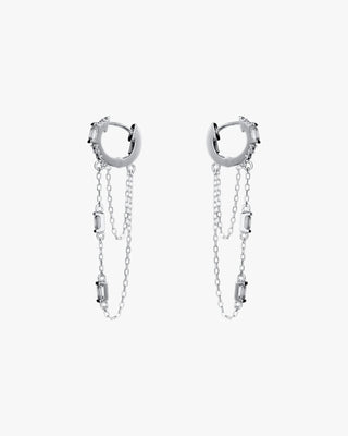 Pendientes con colgantes plata diseño cadenas