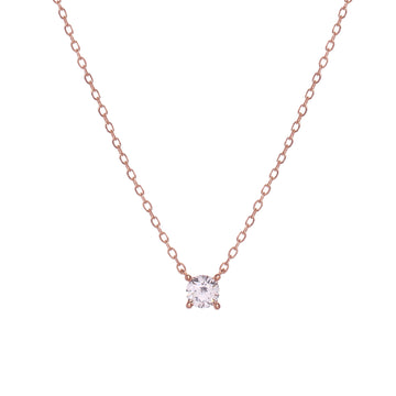 Colgantes pequeños diseño de chatón bañodo en oro rosa