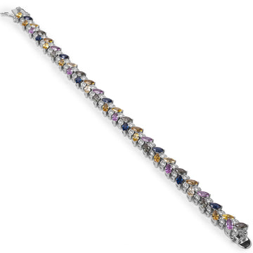 Pulseras con piedras diseño de hojas multicolores