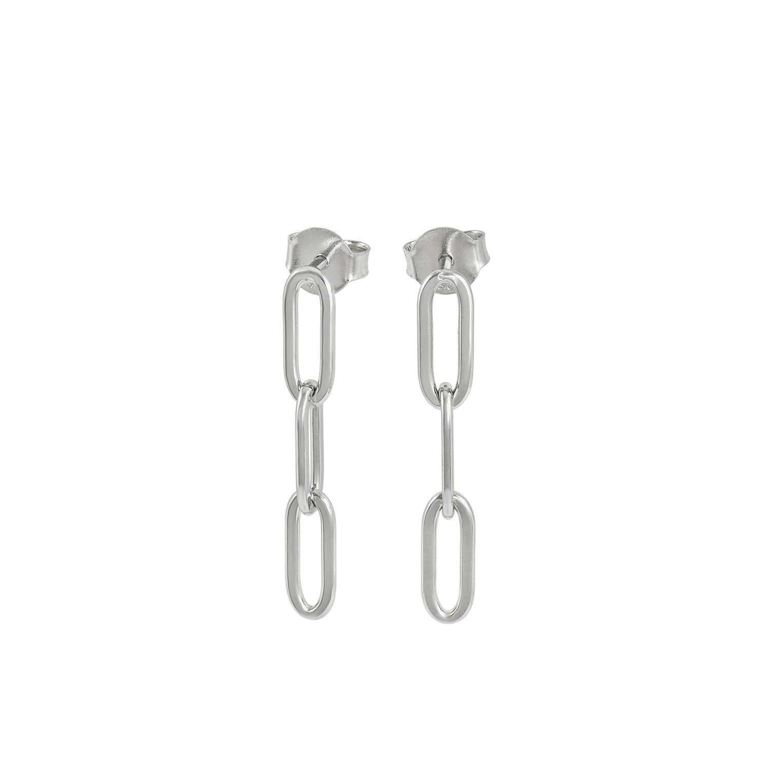 Boucles d'oreilles originaux de argent design de triple anneau