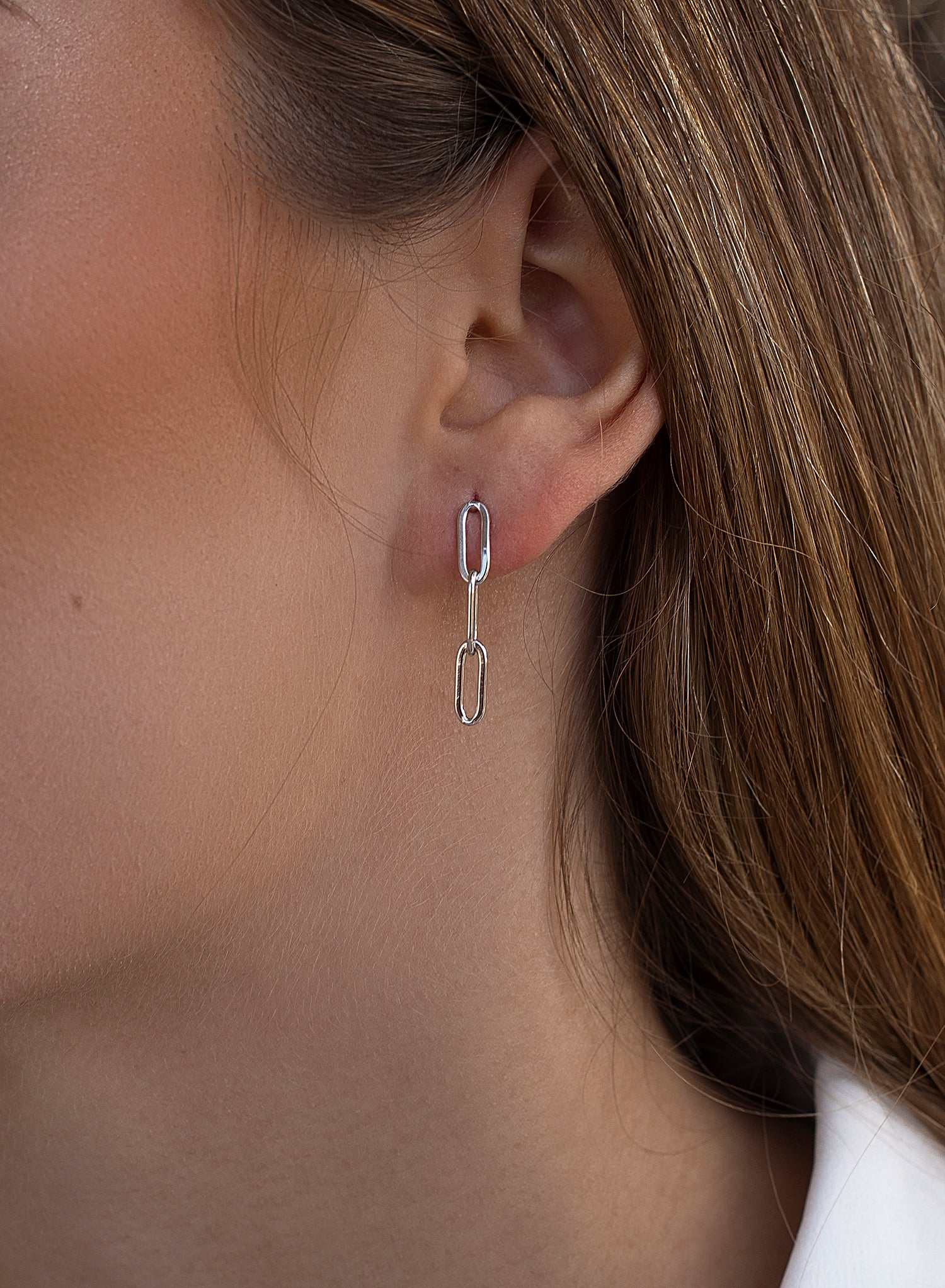 Pendientes originales de plata diseño de triple anilla