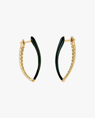 Pendientes originales en plata esmalte negro