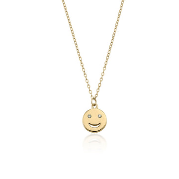Colgantes pequeños de plata lisa diseño smile