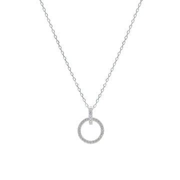 Colgantes pequeños de plata diseño circular circonitas