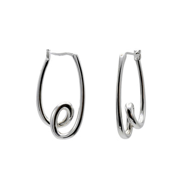 Pendientes originales de plata diseño de tirabuzón