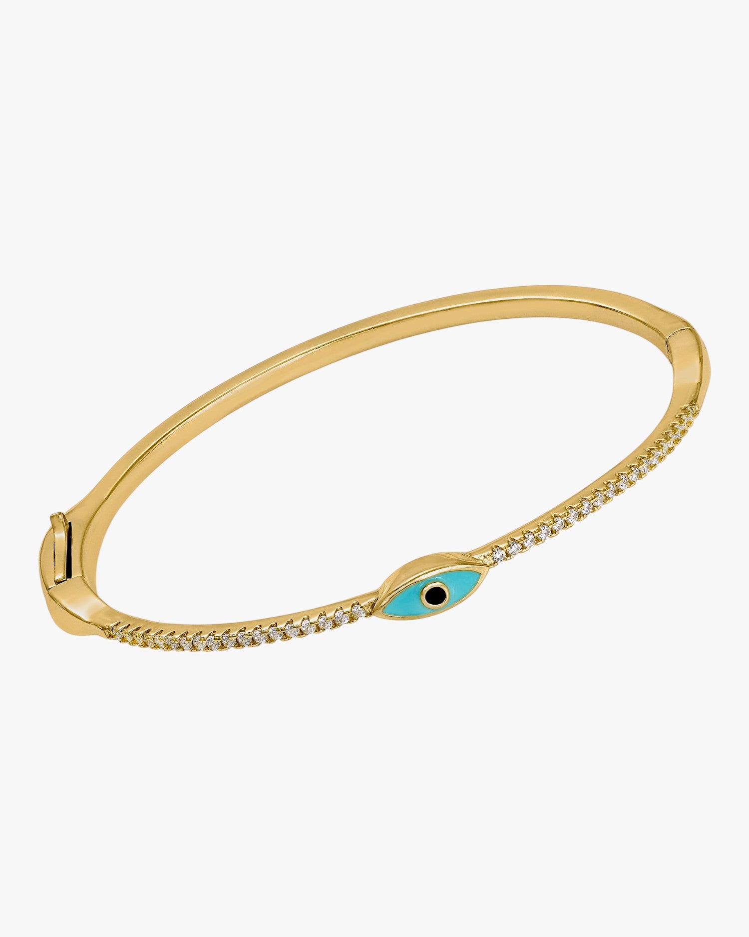 Pulsera esclava en plata diseño ojo azul