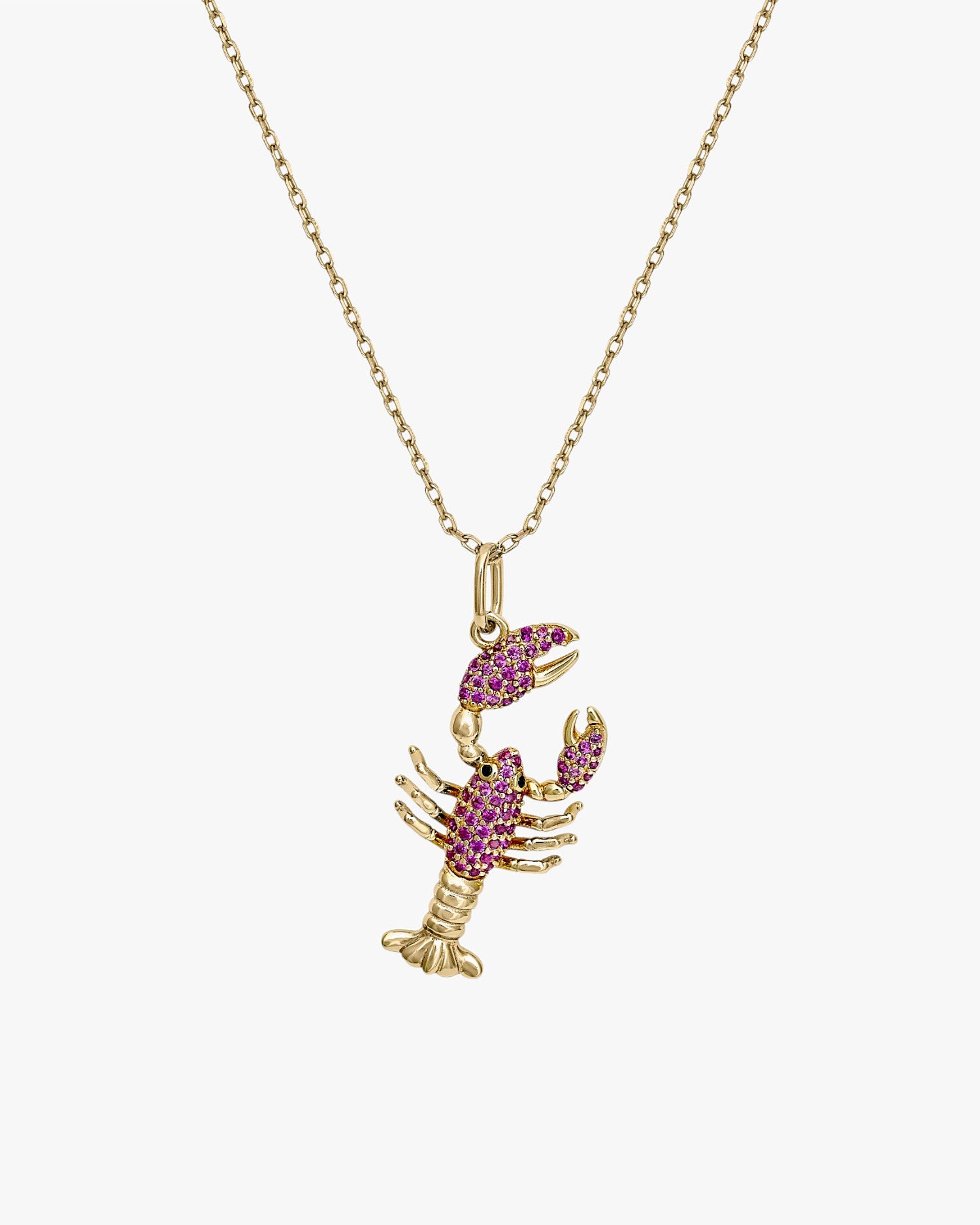 Collares con colgantes diseño de crustáceo con circonitas