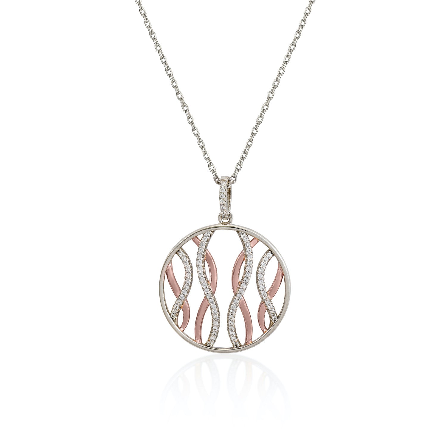 Colgantes bicolor diseño de tiras irregulares con circonitas