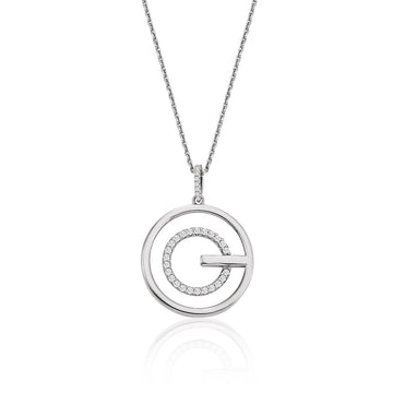 Colgantes de plata motivo circular baño en rosa