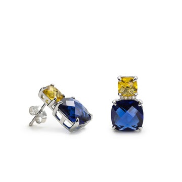 Pendientes de piedras de colores diseño de cuarzos adamantinos