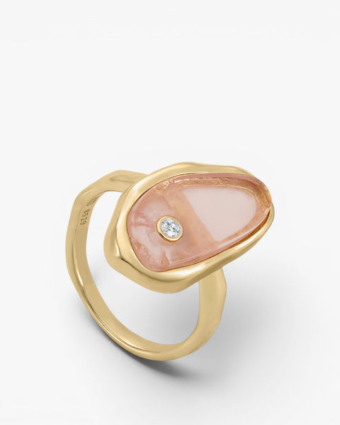 Anillos con piedras naturales de diseño irregular