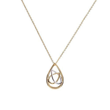 Colgantes de plata dorado en forma de lágrima