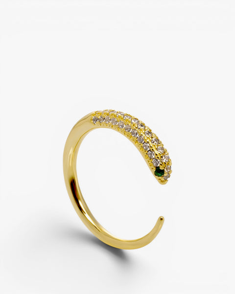 Bagues en forme de serpent ouvert avec zircon cubique