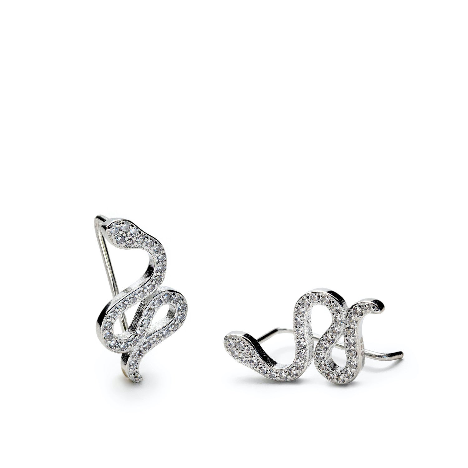 Boucles d'oreilles grimpeurs de argent  de  zagserpent silhouette