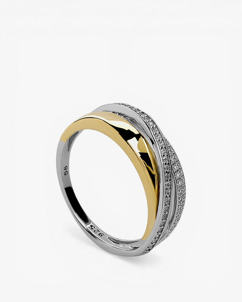 Bagues en argent et zircon cubique, alliances croisées en zircon cubique