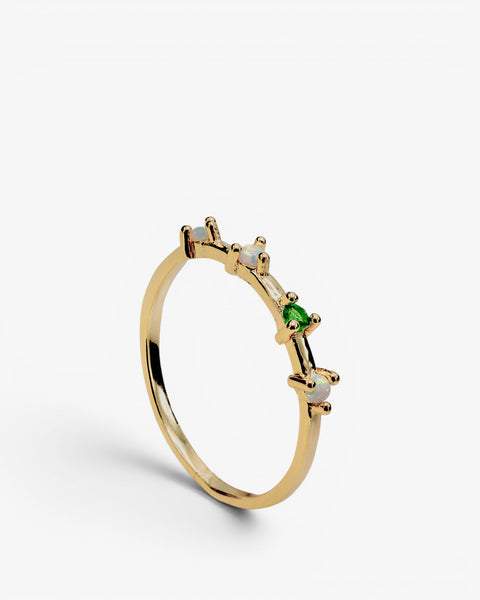 Anillos finos de plata diseño de cuarzos adamantinos multicolores