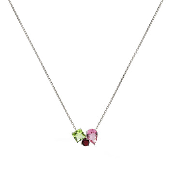 Collares con piedras cristalinas multi forma