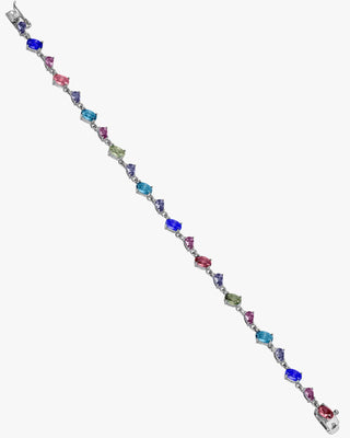 Pulseras con piedras de colores en tonos azules y verdes