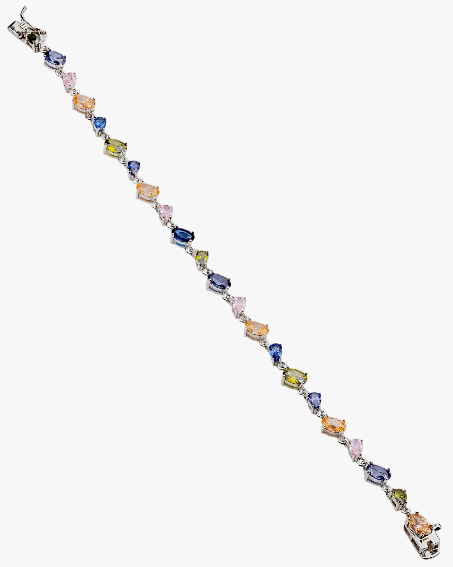 Bracelets ornés de pierres ovales colorées aux tons froids