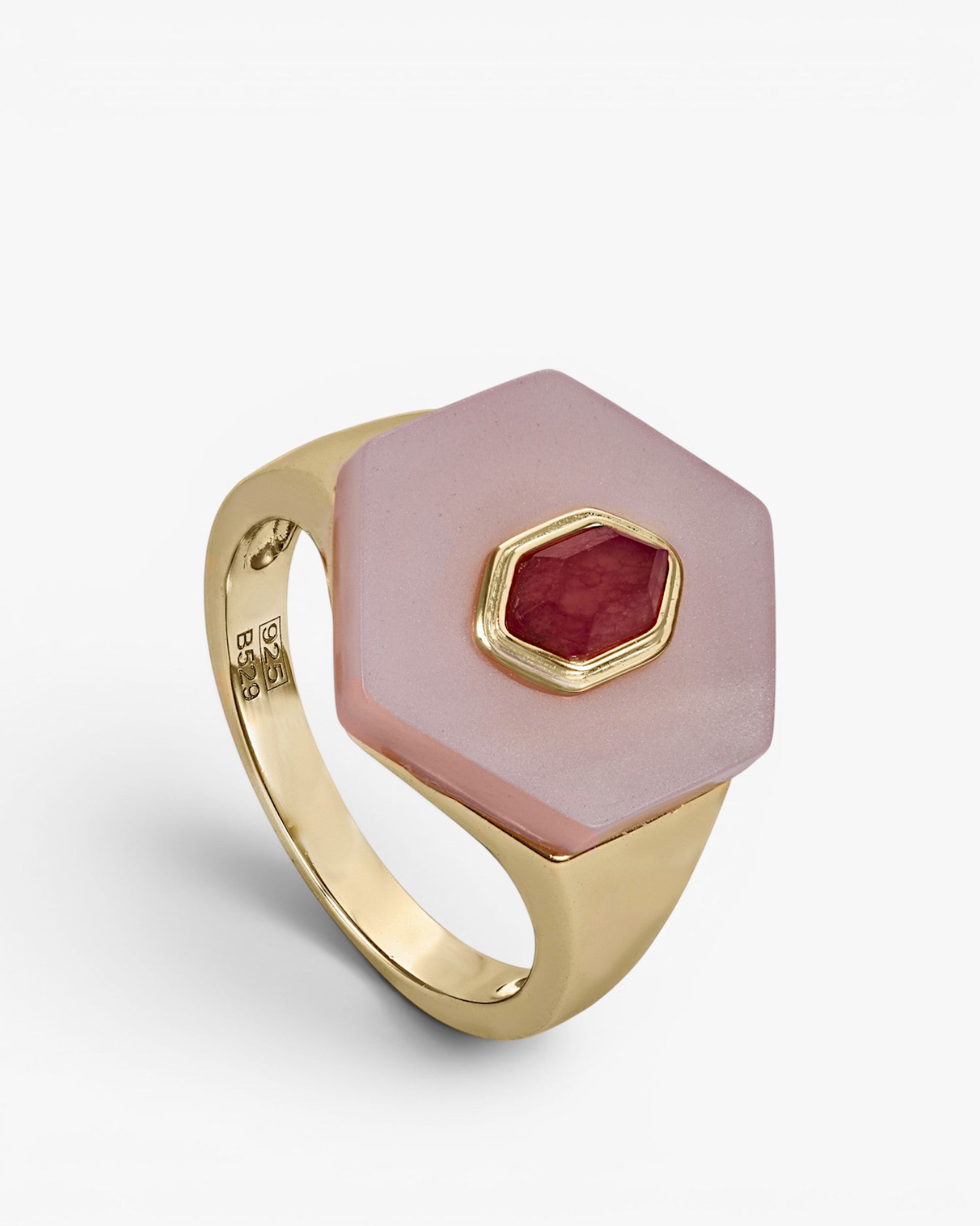 Rings with light orange-toned stones and semi-precious stones