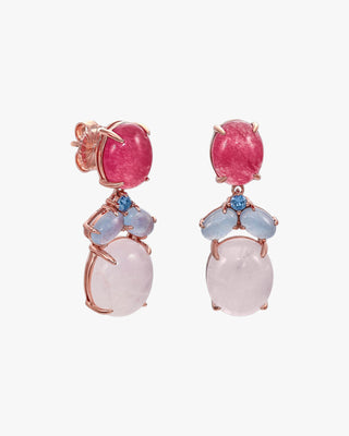 Pendientes de piedra natural diseño colgante multi talla