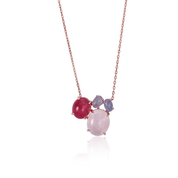 Collares con piedras naturales diseño de cabouchon