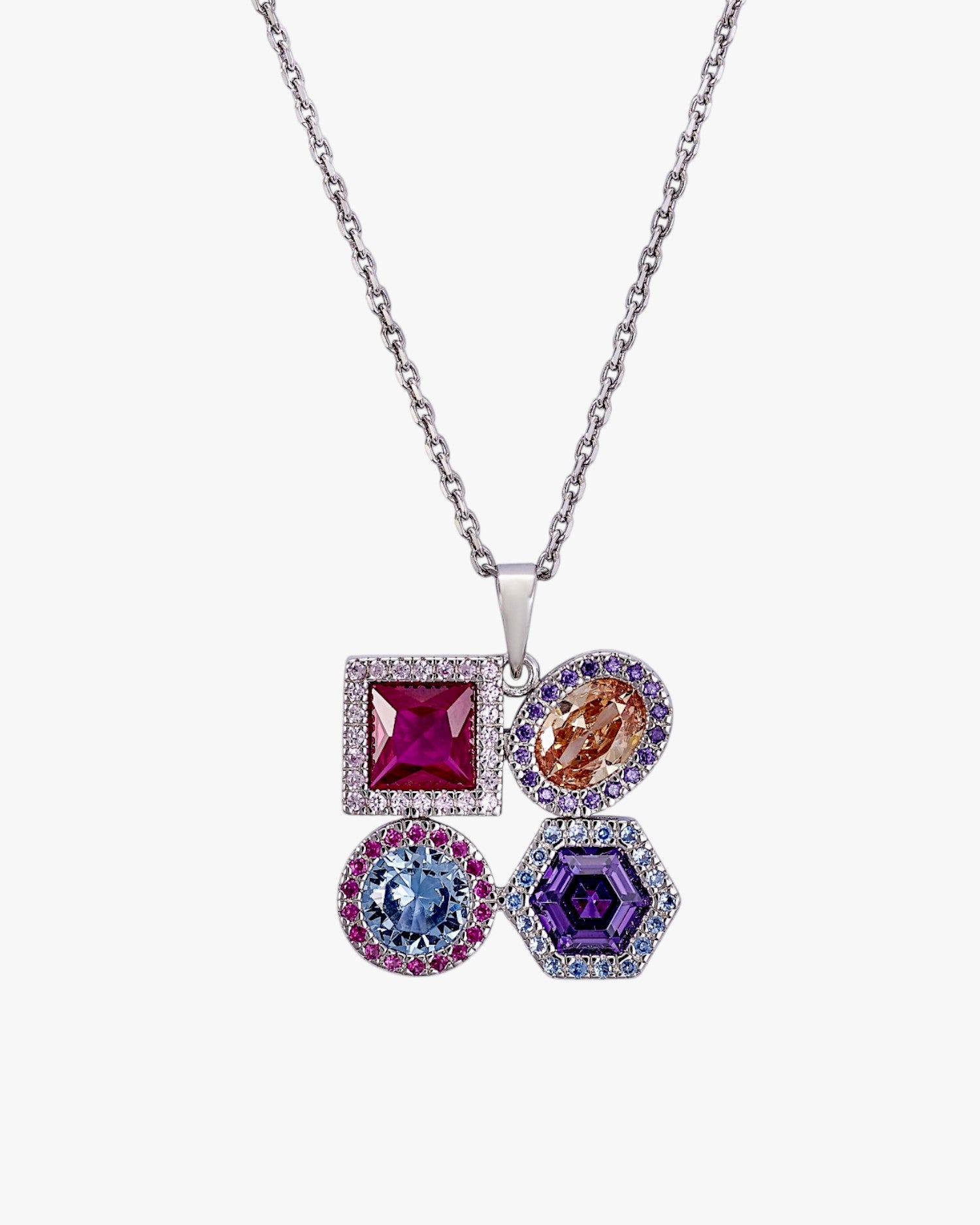 Collares con piedras antracita  charoita y circonitas