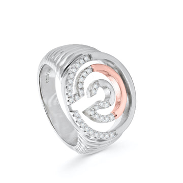 Anillos circonitas diseño en forma de ''c''