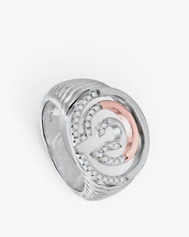 Anillos circonitas diseño en forma de ''c''