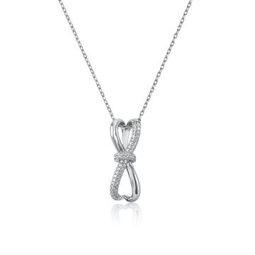 Collares con colgantes diseño doble carril con circonitas
