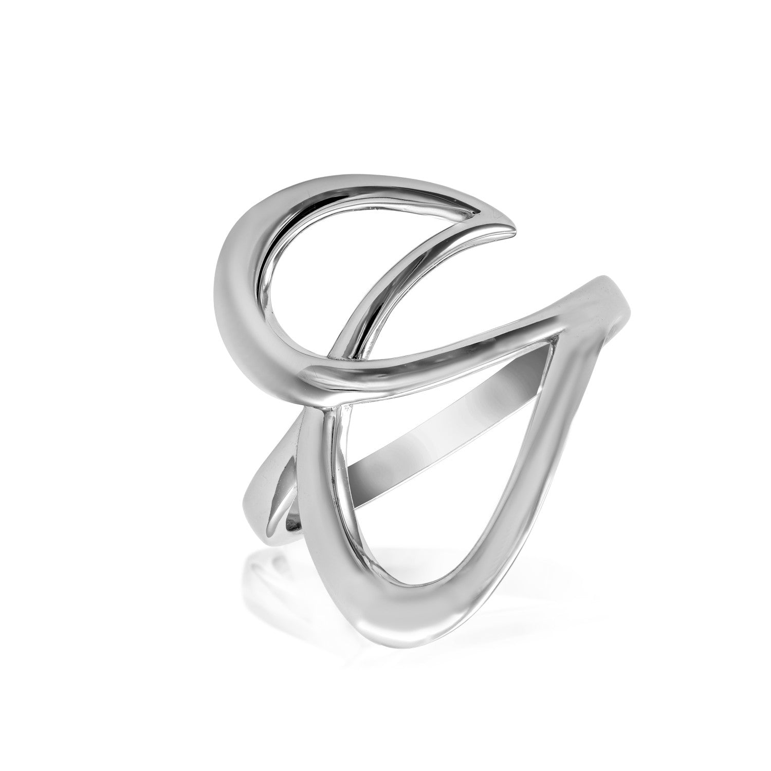 Anillos de diseño de plata lisa diseño garabato