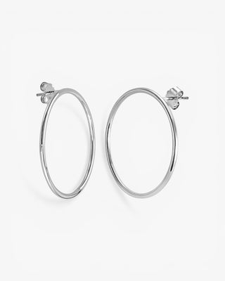 Pendientes aro de plata diseño circular