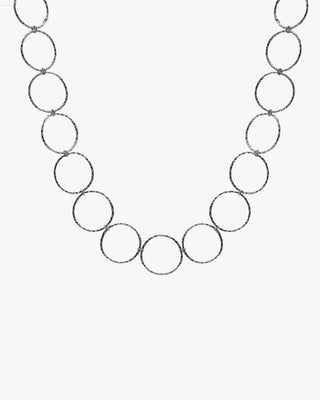 Choker de plata con diseño aros estilo boho