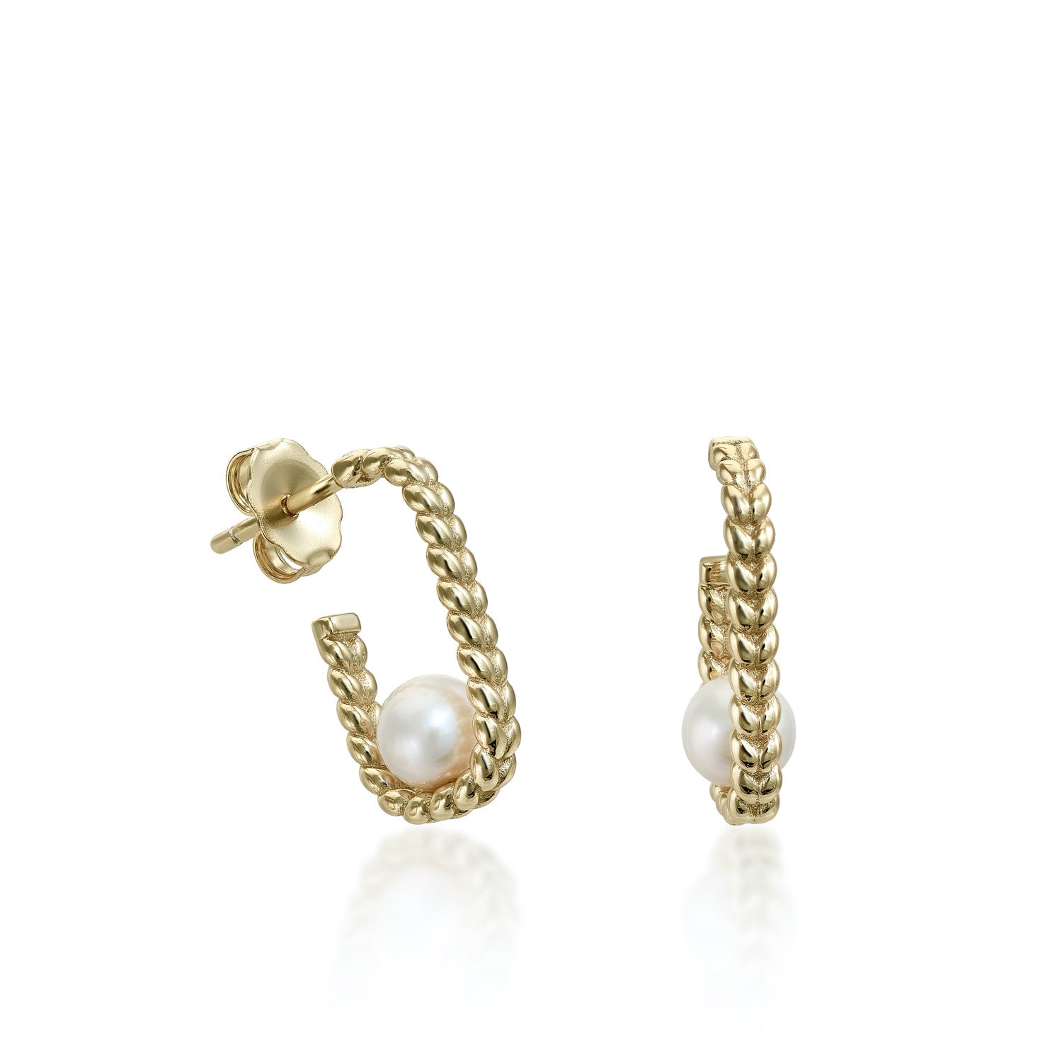 Boucles d'oreilles en perles 'argent plaquées or design boucles d'oreilles