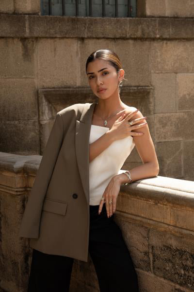 Pendientes originales de plata diseño nudo circonitas