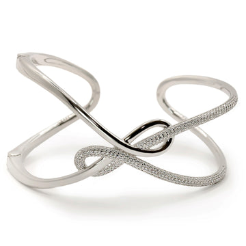 Pulsera esclava diseño doble nudo con circonitas