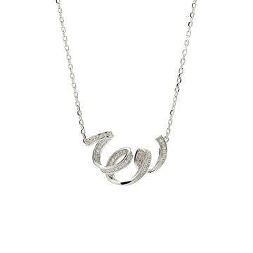 Collares plata originales diseño serpentina con circonitas