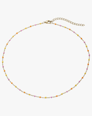 Collares cortos de plata con cadena diseño sunset