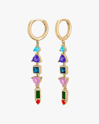 Pendientes con colgantes estilo aro con gemas aventurina